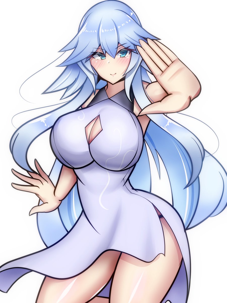 白雪さんを描きました!!
やっぱり銀髪だよね! 