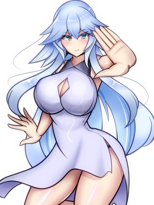 白雪さんを描きました!!
やっぱり銀髪だよね! 