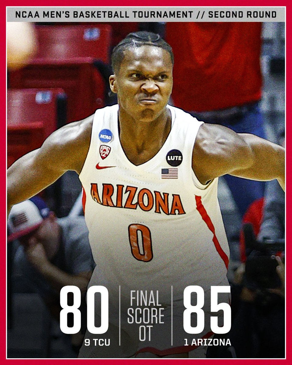 BEAR DOWN 🐻 

<a href="/ArizonaMBB/">Arizona Basketball</a> takes down TCU in an INSTANT CLASSIC!