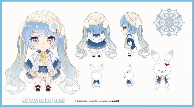 雪ミク2023 投稿できました～間に合ってよかった…! ルーズソックスかわいいので履いてもらったよろしくお願いします!#雪ミク2023 #雪ミク2023 