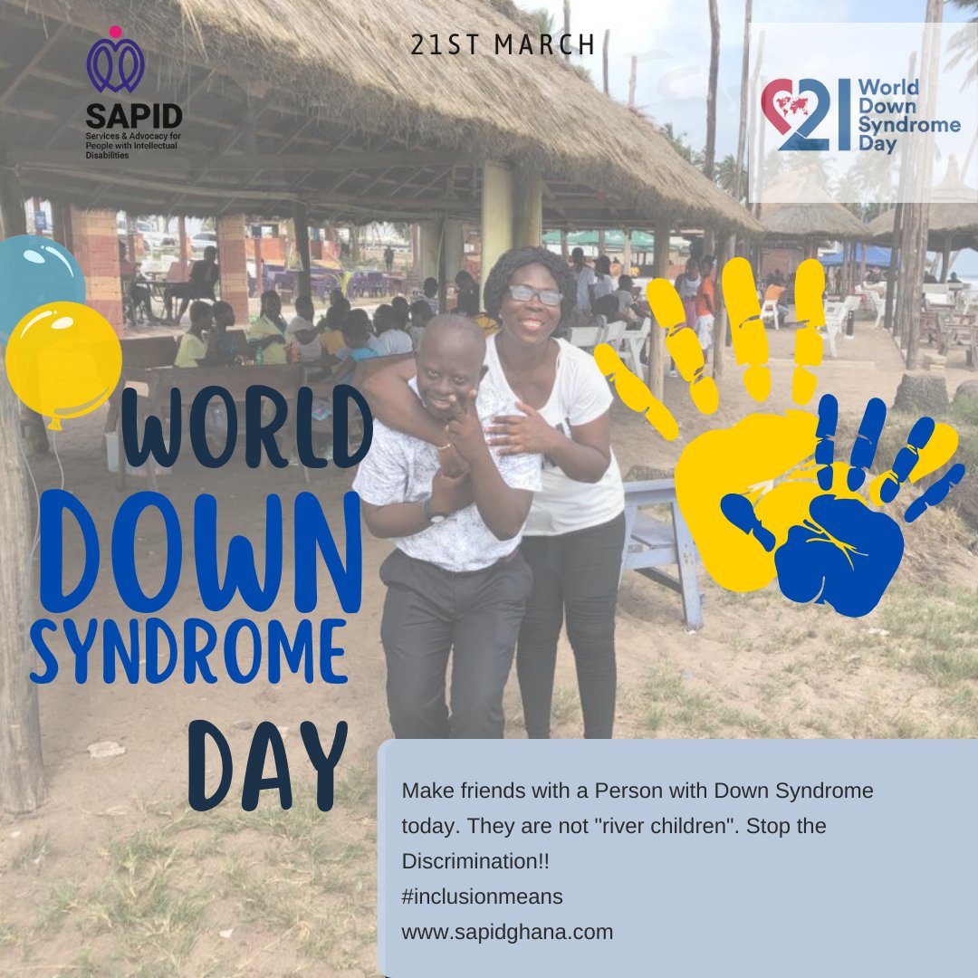 World Down Syndrome Day. Rock lots of socks. Stop the DISCRIMINATION!!!
<a href="/WorldDSDay/">World Down Syndrome Day</a>  <a href="/InclusionGhana/">Inclusion Ghana</a>
<a href="/bridget_airdem/">Bridget Edem Agbozo</a> <a href="/MaryOsei1974/">Mary Osei</a> #InclusionMeans #WorldDownSyndromeDay 
#WDS2022 #WDSD2022 #WDSD 
#ElClasico #LotsOfSocks4DSI