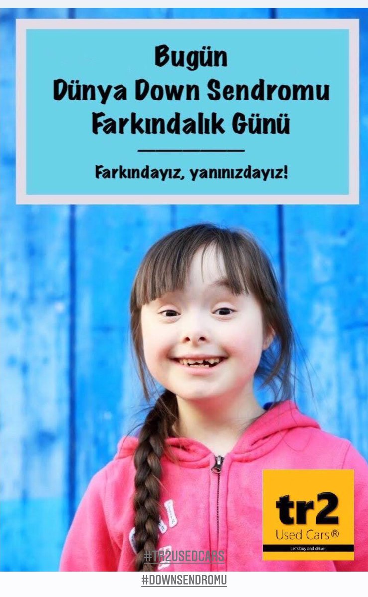 Bugün "Dünya Down Sendromu Farkındalık Günü". 

Farkındayız, yanınızdayız!

#DownSendromu #FarkındaOl #YanındaOl #tr2usedcars