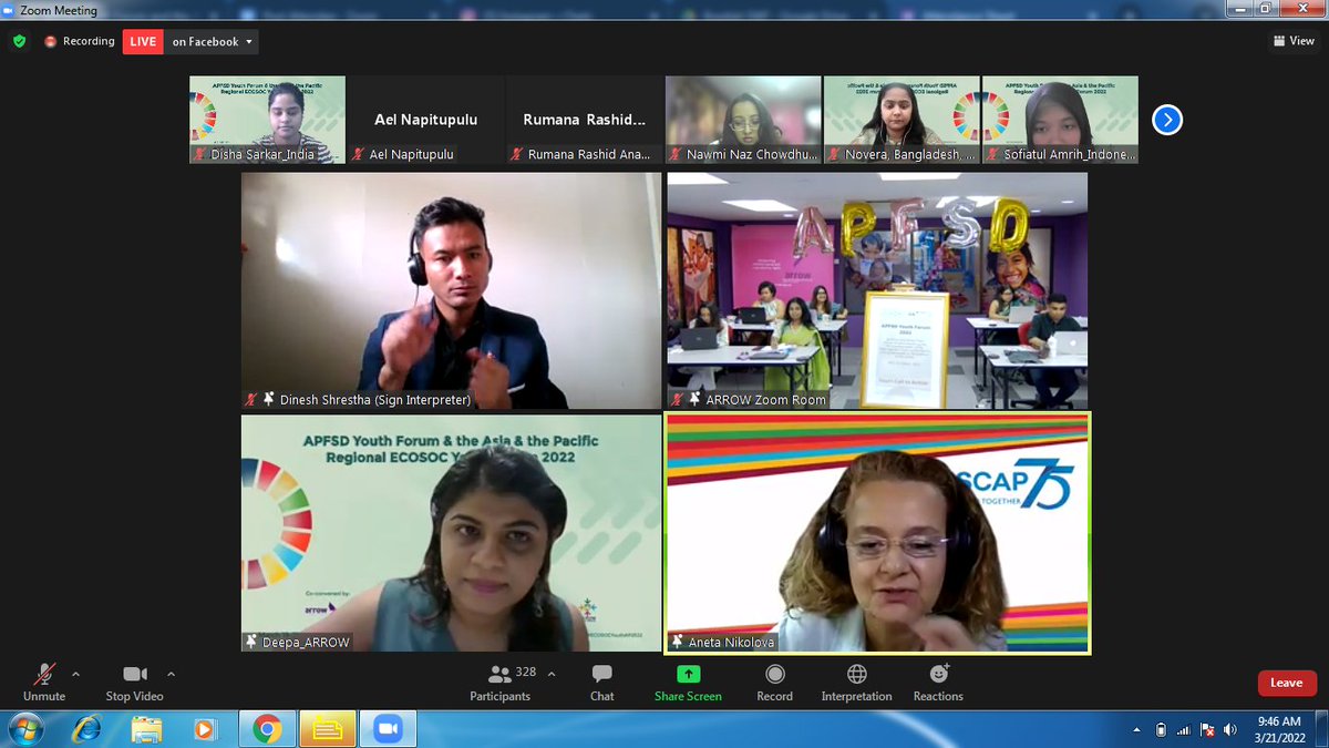 The Final Day of APFSD Youth Forum 2022 and ECOSOC Asia Pacific Regional Youth Forum with special focus on Climate Action.
Happening Now📢📢📢
#APFSDYouth2022