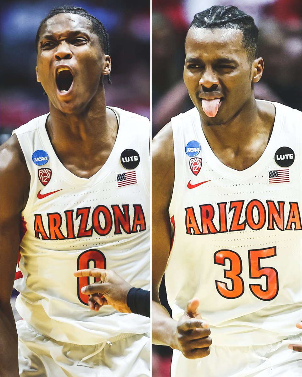 SportsCenter's tweet photo. WHAT A PERFORMANCE FROM THIS DUO ♨️ @ArizonaMBB 

⭐ Bennedict Mathurin ‣ 30 PTS, 8 REB
⭐ Christian Koloko ‣ 28 PTS, 12 REB, 12-13 FG https://t.co/lQhRfIVgHs