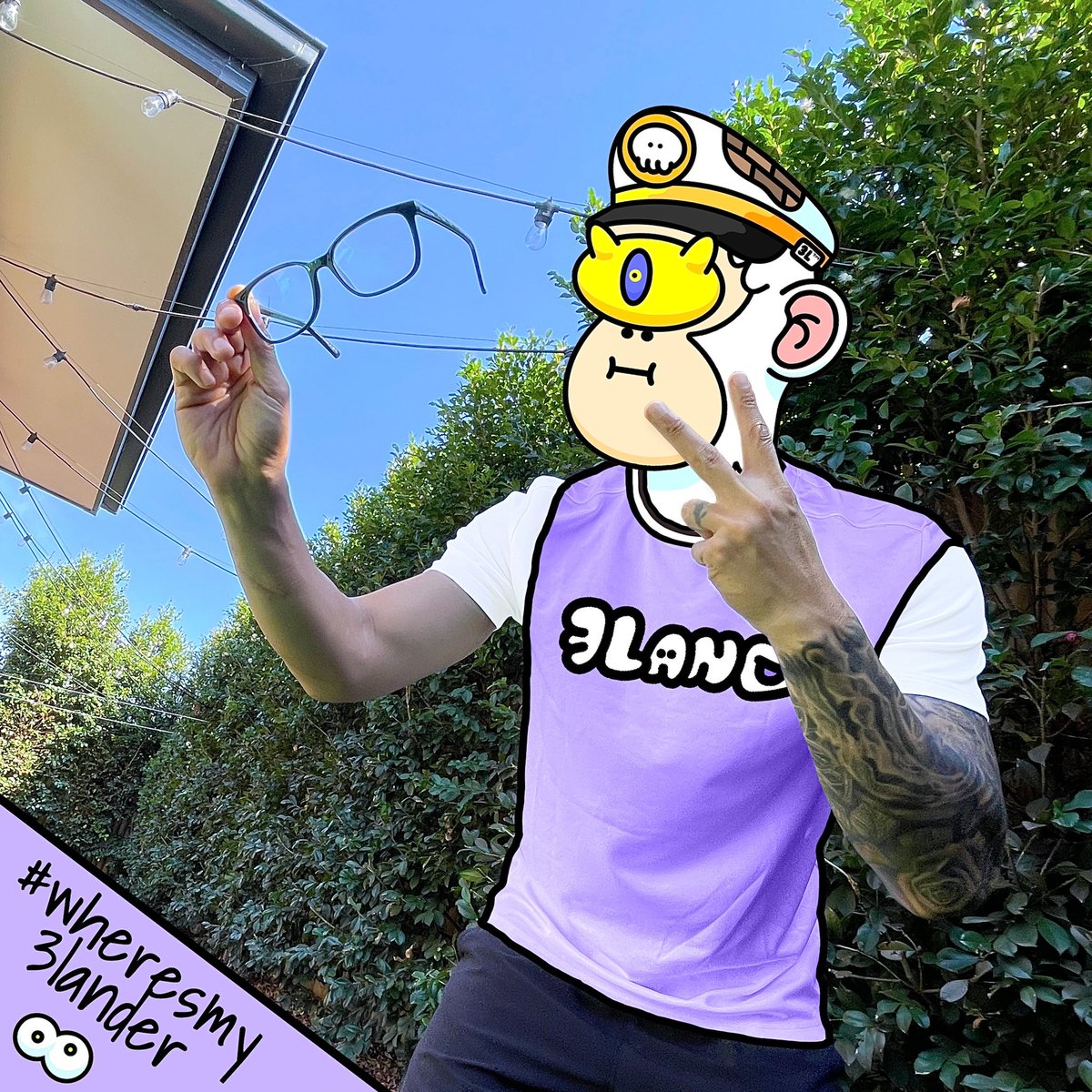 It’s Autumn here in Australia as we approach Winter in June but who cares! Still feels like Spring! Swapping out glasses with my @3landersNFT Host vision and Skull Pilot Hat! #WheresMy3lander