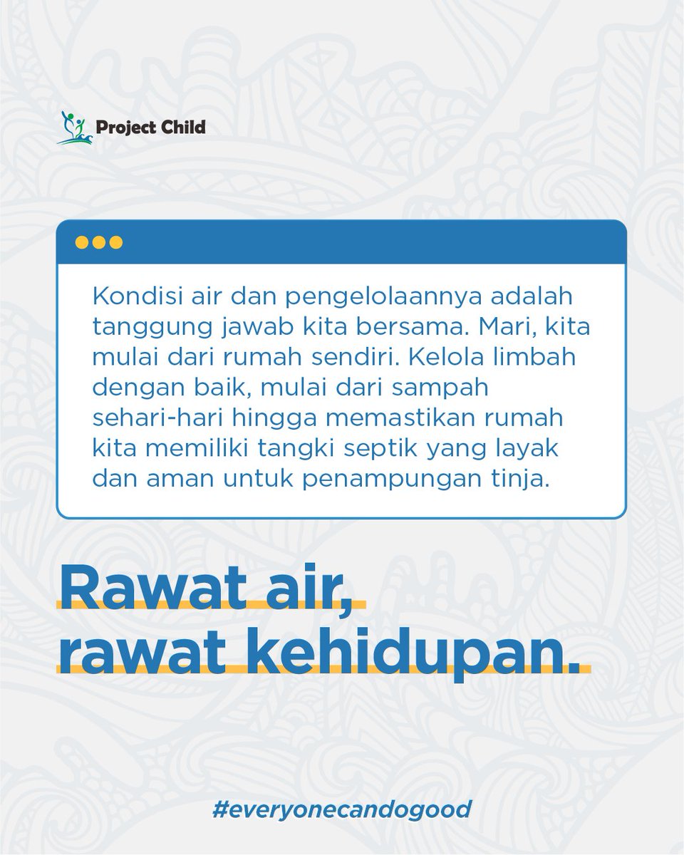projectchildina's tweet photo. Kakak-kakak yang sering main medsos mungkin sudah tidak asing dengan #dihantuitai. Ternyata masih banyak anak yang tidak memiliki air yang layak untuk dikonsumsi.
Yuk, mulai bergerak dari rumah kita dahulu! Agar kita semua bisa mendapatan air yang layak.
#projectchild #ngo https://t.co/kKXc0SAZOq