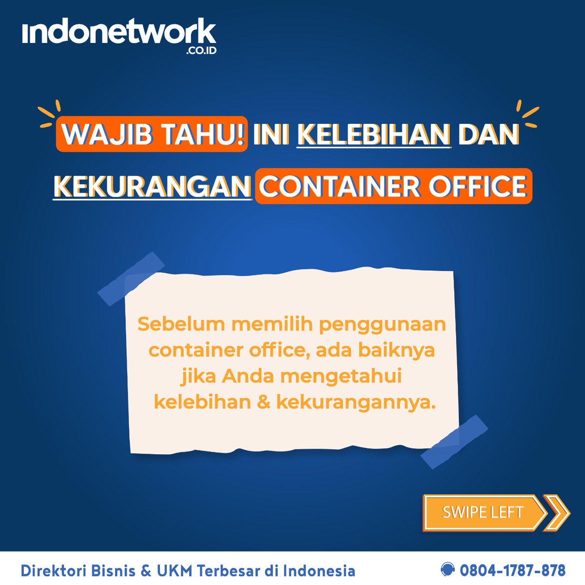 indonetworkcoid's tweet photo. Container office merupakan salah satu tempat yang sering dijadikan kantor karena konsep yang unik dan menarik. Namun sebelum itu, Anda perlu mengetahui kelebihan dan kekurangan penggunaan container office.
#containeroffice #sewakontainer #kontainernusantara #indonetwork https://t.co/WI9Yt9utCF