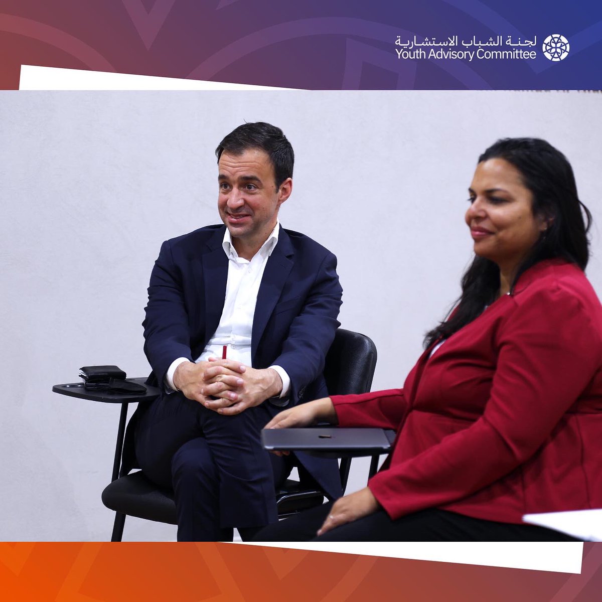 YCQatar's tweet photo. استقبلت لجنة الشباب الاستشارية الدكتور/ كيفن فراي المدير التنفيذي لبرنامج جينيو الدولي والسيدة/ أورميلا ساركار المستشار الرئيسي لسكرتارية البرنامج وممثل من مكتب اليونسيف بالدوحة ، حيث قام اعضاء اللجنة بعمل جولة في المقر اختتمت بتقديم عرض لانجازات اللجنة خلال الفترة الماضية.. https://t.co/ZtSOYH92oD
