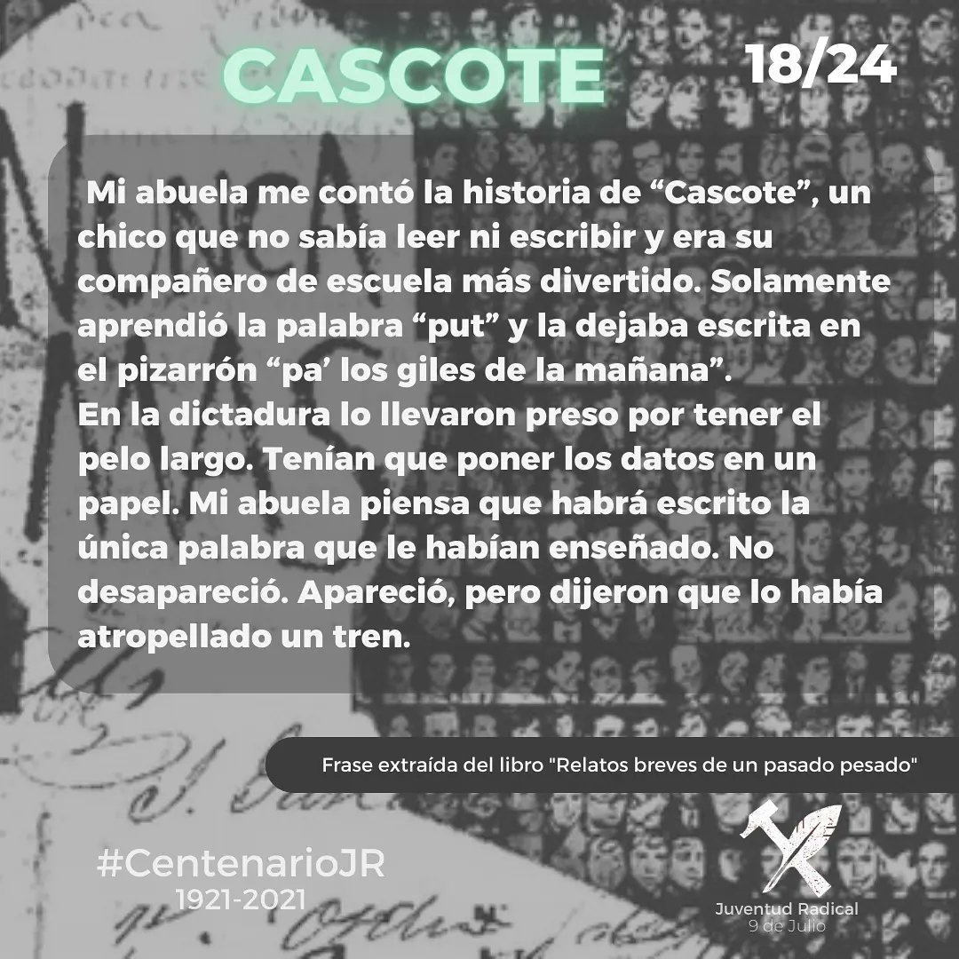 JR9deJulio's tweet photo. Reflexión de un pasado desgarrador 💡

Frases extraídas del libro "Relatos Breves de un pasado pesado" - Buenos Aires Educación. 

#24M #NuncaMás https://t.co/t0x2O6Djsr