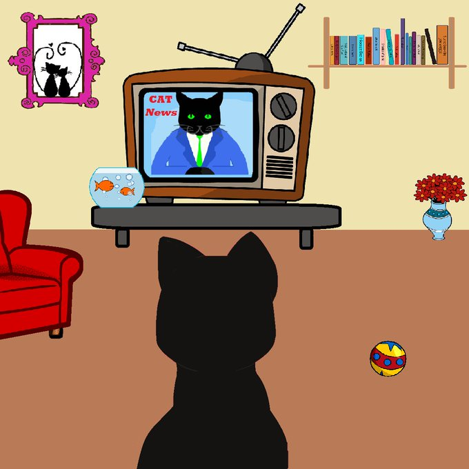 Toby is watching Cat News 😍💞📺
opensea.io/collection/bla…

#NFT #NFTCommunity #NFTCollection