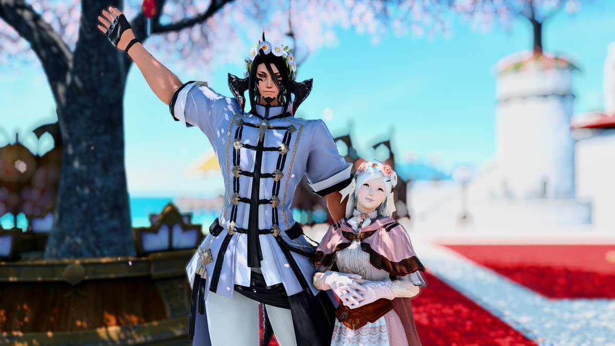 Mathoo_S's tweet image. Old tree and new spring
A moment to celebrate,
Sweet as a shared peach.🍑

#FFXIV #FF14 #GPOSERS #Au_Ra #FFXIVScreenshots