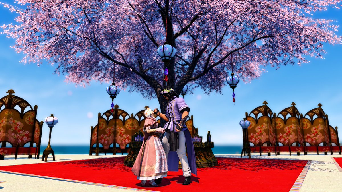 Mathoo_S's tweet image. Old tree and new spring
A moment to celebrate,
Sweet as a shared peach.🍑

#FFXIV #FF14 #GPOSERS #Au_Ra #FFXIVScreenshots