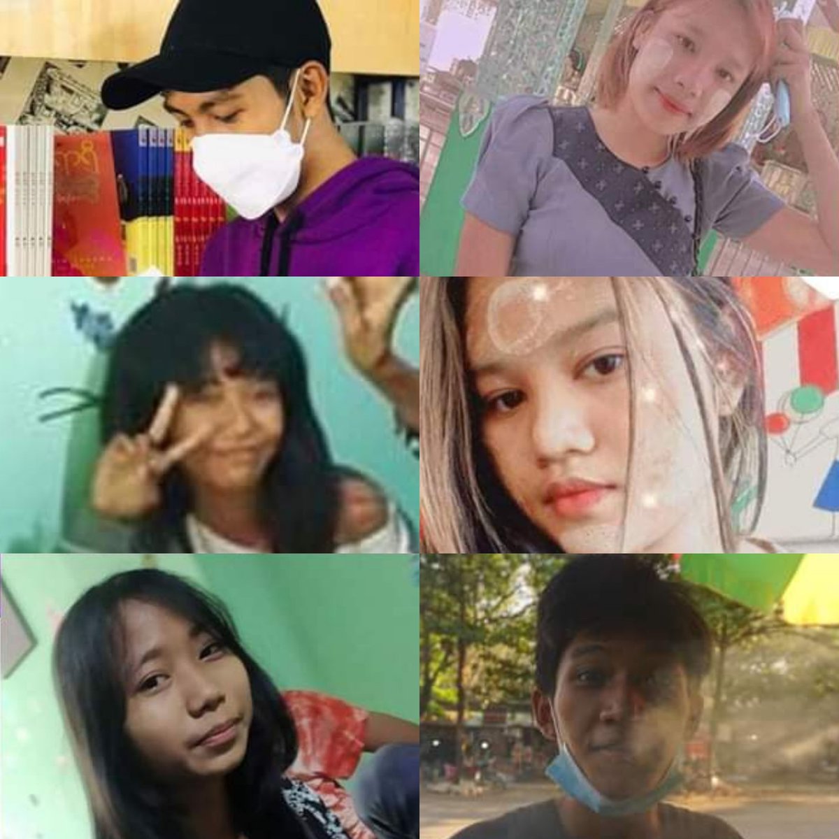 TTFR__Myanmar's tweet photo. In Yangon: 7 youths abducted on Mar 13 &amp; 16 — Aye Chan Mon Phyo (16), Aye Myat Thu (16), Yukiya (14), Hein Htet Paing (16), Nay Lin Htet (16), May Lay (16) &amp; Aung Kaung Myat (22) — were brutally tortured in interrogation by #MyanmarMilitaryTerrorists.  https://t.co/zkoFU5yOzM