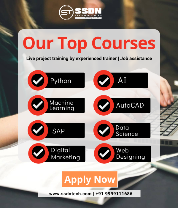 ssdntechnologie's tweet photo. SSDN Technologies offers the most lucrative career options that are set to be more in demand in the near future: https://t.co/8sBjOWbnmU
#pythoncourse #AITraining #machinelearningtraining #autocadcourse #sapcourse #datasciencetraining #digitalmarketingtraining #webdesigning https://t.co/7d6NxhynHe