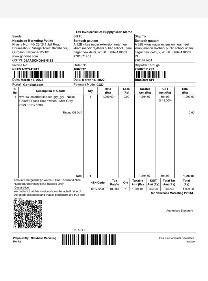 Santosh40523254's tweet photo. You call yourself India's no1 bandh and deliver wrong products, I am going to complain to Delhi Police and Cyber ​​security.
@DelhiPolice 
@gonoise 
#fakegonoise https://t.co/chmCN2JIa4