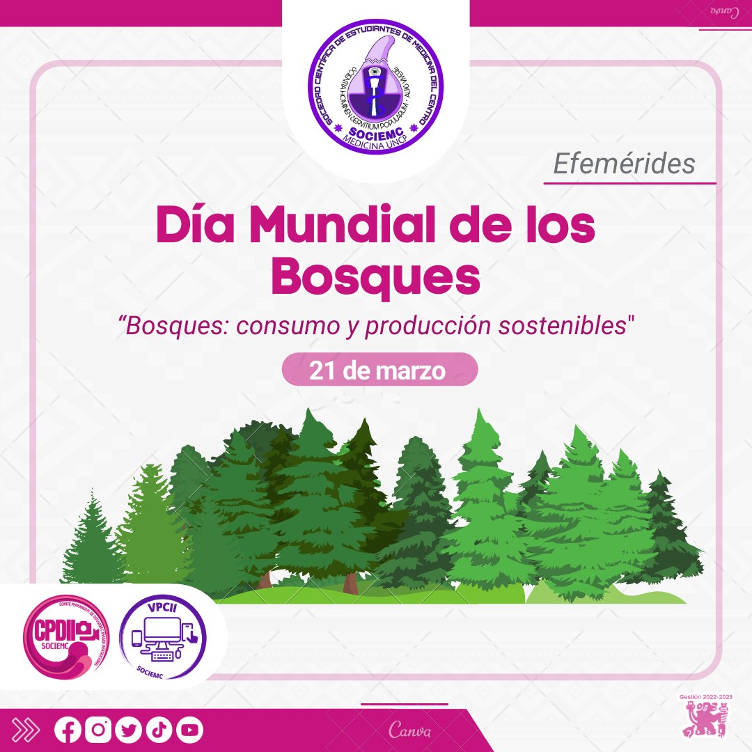 sociemc's tweet photo. #21demarzo #DiaMundial de los #bosques
El día celebra y crea conciencia sobre la diversidad, la riqueza y la vitalidad de los bosques. Invitamos a tomar accion para salvar y proteger nuestro tesoro más importante: "Los bosques". 🌳🌳🌲🌲
#CPDII #forest #biodiversity #ActOnClimate https://t.co/Bpb8OWksuw
