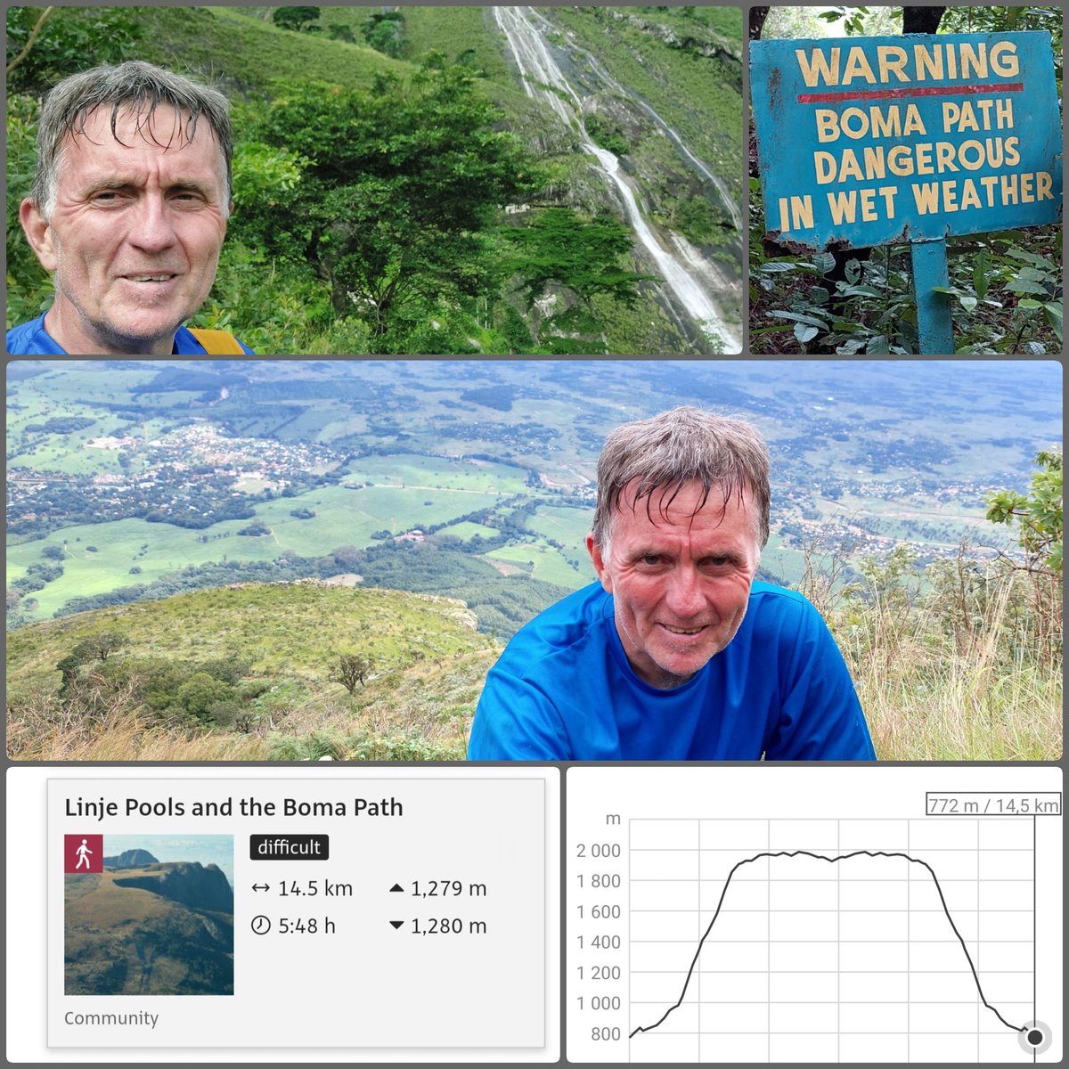 The warning and difficulty ratings are probably respectively correct. A beautiful if tough day. Broken but exhilarated.