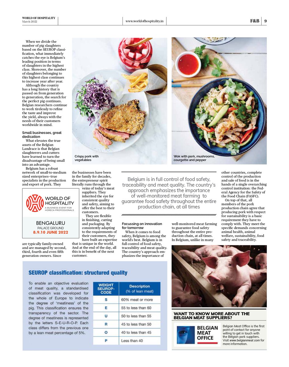 Flanders_India's tweet photo. #Quality forms an import pillar in the Belgian Meat industry, the article below highlights some of the differentiating factors as to why the Belgian #pork #chop on your plate is exquisite.
Link to the issue ➡️ https://t.co/hgq3L13nXA
#hospitality #retail #flanders #export #India https://t.co/J5ZeYRSqVI