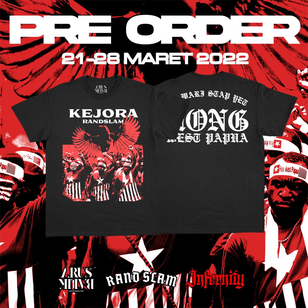 svbversive_'s tweet photo. Arus Balik X @kingrandslam

Berkolaborasi dengan @randslam, kami meproduksi kembali kaos “Kejora” yg terinspirasi dari salah satu lagu dari @randslam.

Pre Order ini kami buka selama 9 hari, mulai tanggal 21 Maret sampai 28 Maret 2022.

Kode: #ABCRS
Warna: Hitam
Harga: 175.000 https://t.co/2glyHmZHXn