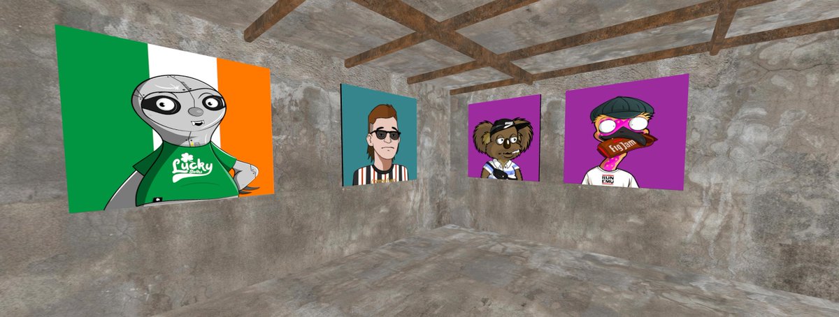 0xChunk's tweet photo. my wall of aussie NFTs - @EverydaySloths @cryptocxnts and @DropBearsio and #BushChooks
Have a look at my gallery at https://t.co/YN9bwWaC3I https://t.co/STZSAcwmLj