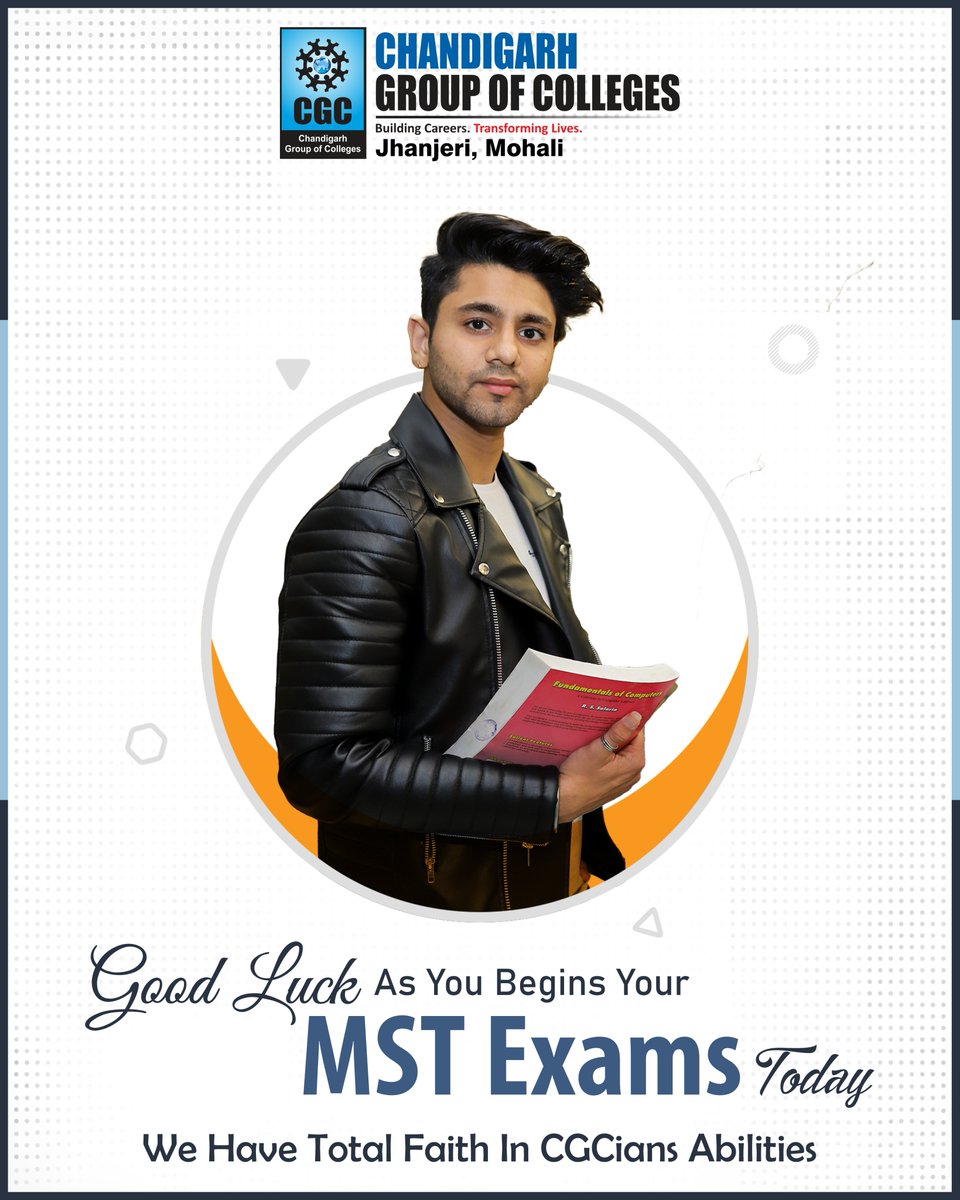 cgcuniversity's tweet photo. Since #MSTs have started from today, here we’re wishing you the best of luck! Warm-up your brain and train yourself well. Prove yourself to the world by excelling in your exams.
Write your own story, good luck!
#cgcj #collegelife #lifeatcgcj #studentlife #collegelife #lifeatcgc https://t.co/8dHrs4YOYk
