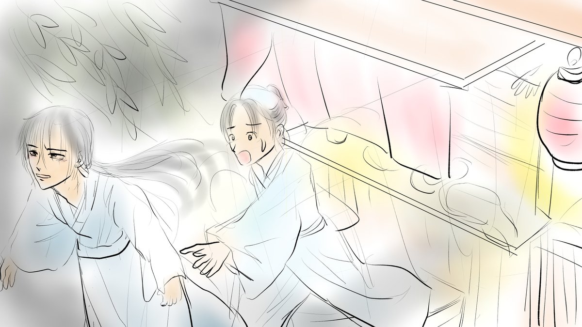 福娘様昔話牡丹灯籠ラフ 