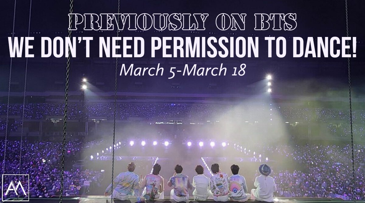 ARMYMAGofficial's tweet photo. #PreviouslyonBTS
MARCH 5 - MARCH 18
Two weeks have passed since we watched the #PTD_ON_STAGE_SEOUL, now it's the time to catch up on all the @BTS_twt news that you have missed #BTSARMY!๐ฐ๐
๐https://t.co/tt7GTtOqtj
#BTS
#๋ฐฉํ์๋
๋จ
#ARMYMAGAZINE https://t.co/qQeDpR4RLo