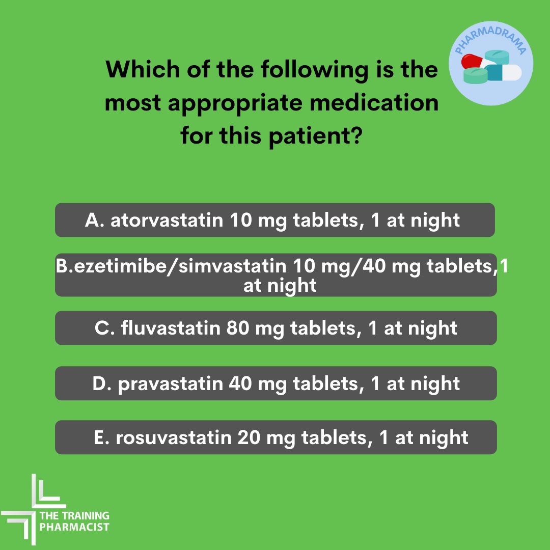 thetpharmacist's tweet photo. Today’s question in collaboration with @pharmadrama on the topic of statins. 

Swipe for answers

Check out https://t.co/HHYUE3lQO1 to find out how you can access more questions and other FREE content 

#thetrainingpharmacist #pharmacyprereg #pharmacyeducation #prereg #provreg https://t.co/X1VOz6DUjl