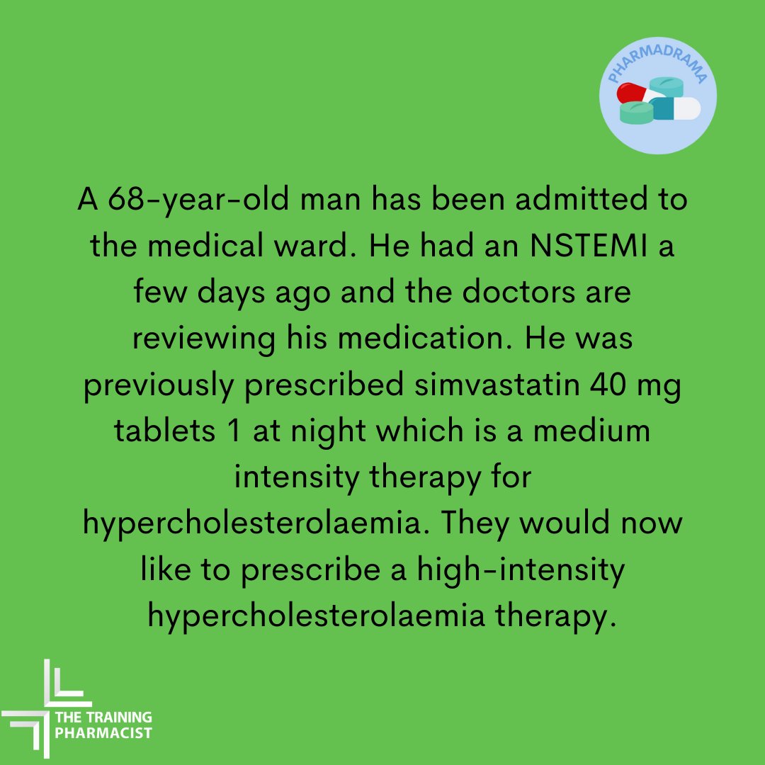 thetpharmacist's tweet photo. Today’s question in collaboration with @pharmadrama on the topic of statins. 

Swipe for answers

Check out https://t.co/HHYUE3lQO1 to find out how you can access more questions and other FREE content 

#thetrainingpharmacist #pharmacyprereg #pharmacyeducation #prereg #provreg https://t.co/X1VOz6DUjl