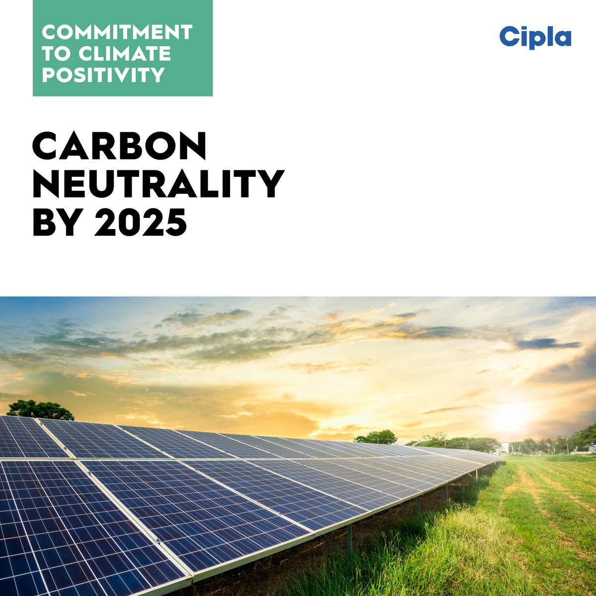 Cipla_Global's tweet photo. A conducive environment is a must for life to thrive. Thus, ‘Caring for the Planet’ is intrinsic to our core purpose of #CaringforLife. We have taken up industry-leading #environment goals of becoming a Carbon-neutral Company by 2025. Towards achievement of this goal, https://t.co/rE0LDxjv4i