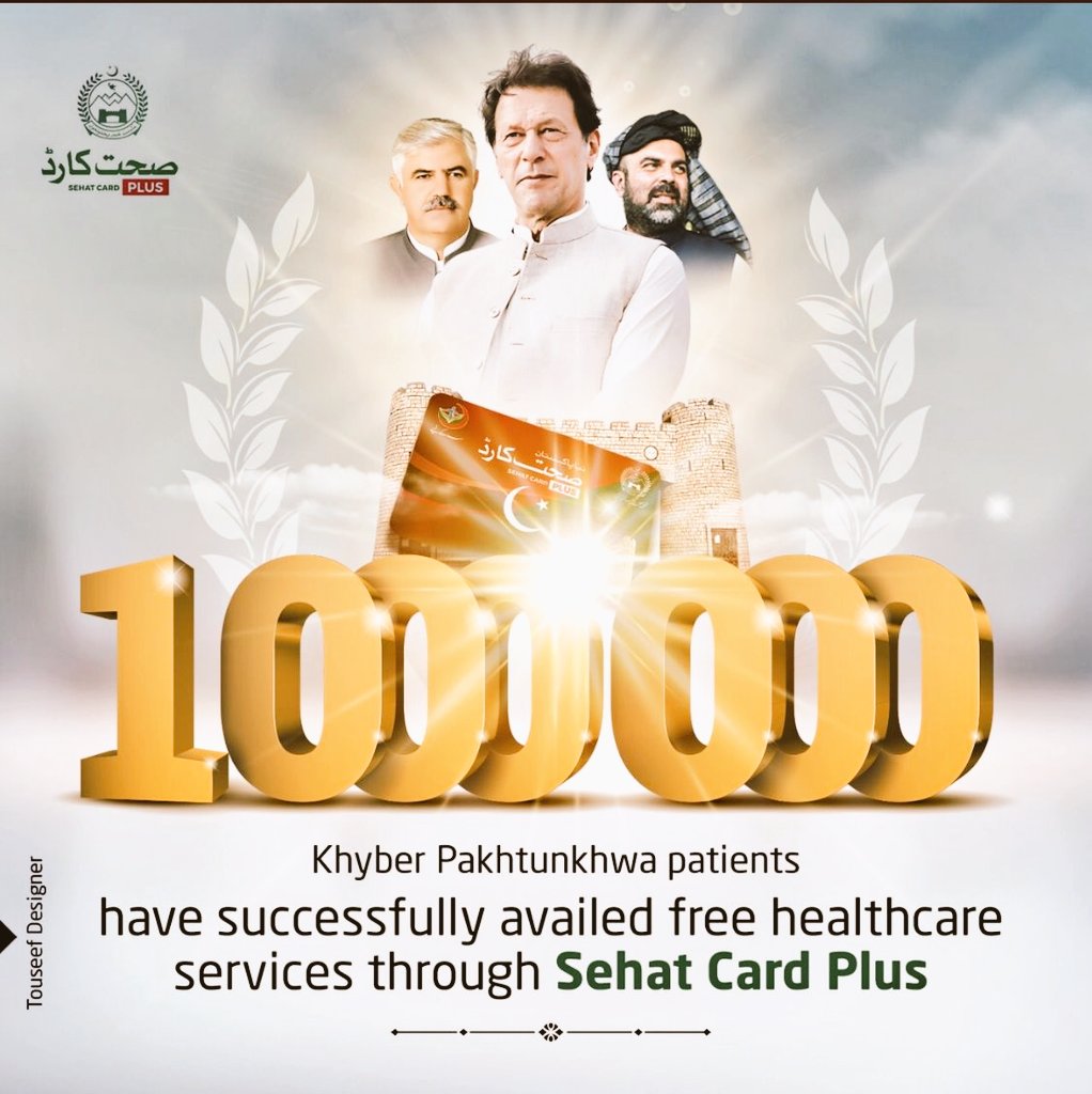 PTIPoliticsss's tweet image. Terrific news from KPK!
Over million people have now availed the revolutionary Sehat Card in KPK!