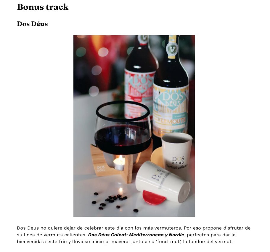 𝗗𝗶́𝗮 𝗜𝗻𝘁𝗲𝗿𝗻𝗮𝗰𝗶𝗼𝗻𝗮𝗹 𝗱𝗲𝗹 𝗩𝗲𝗿𝗺𝘂𝘁
Celébralo con #VermouthDosDéus vía <a href="/TapasMagazine/">tapasmagazine</a> #vermut #vermouth #vermutcaliente #prioratlab