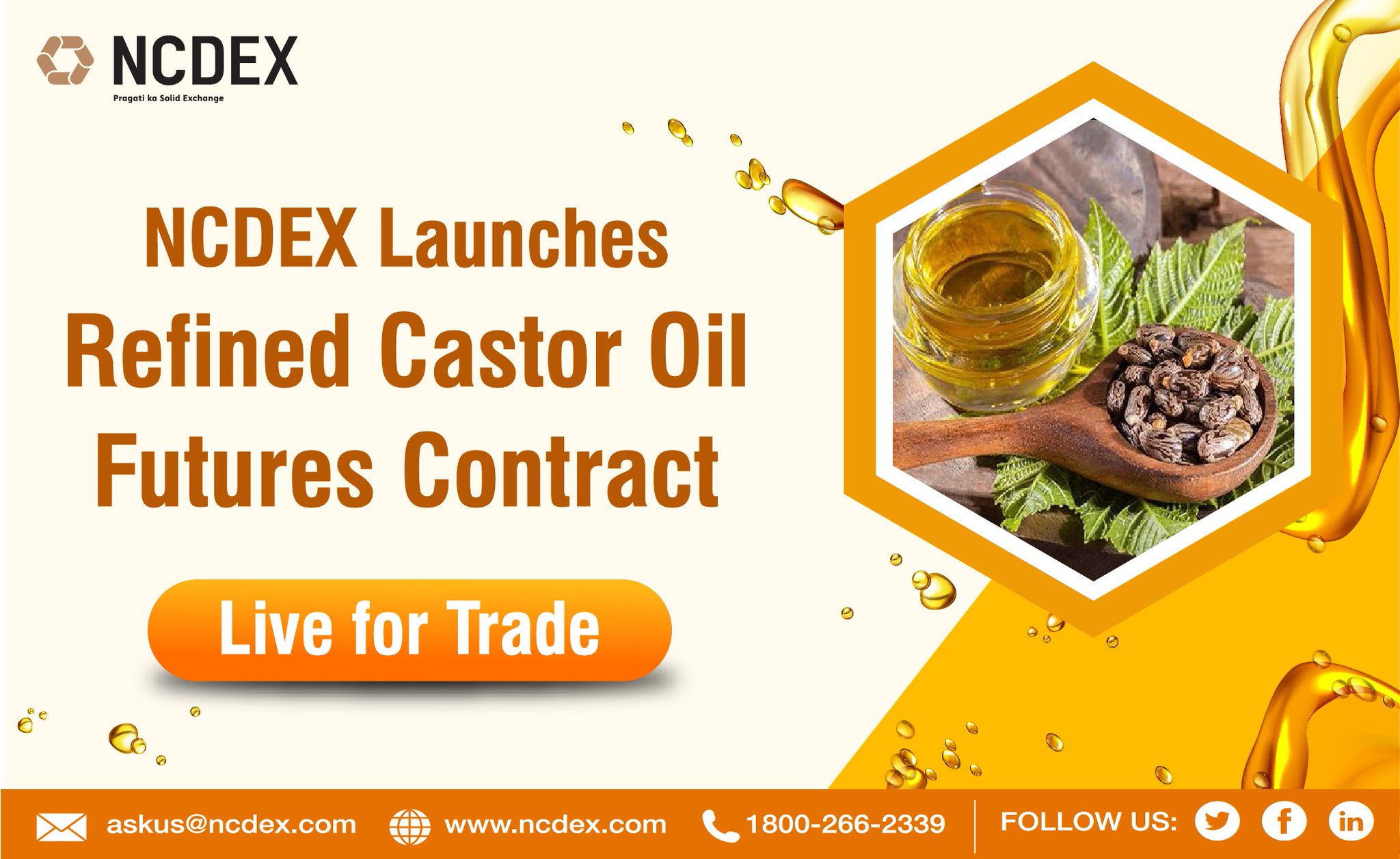 NCDEX on Twitter "The wait is over!! NCDEX Refined Castor Oil Futures