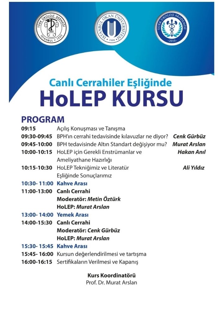 Uroturk's tweet photo. TÜAK - CANLI CERRAHİLER EŞLİĞİNDE HOLEP KURSU DUYURUSU https://t.co/NjO7wHoRPc