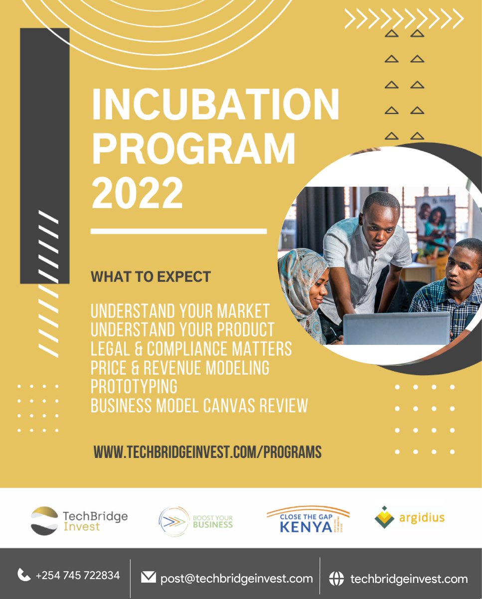 TechBChallenge's tweet image. Are you an early-stage entrepreneur with an #innovative tech-enabled solution? 
Apply for our 3-month incubation programme starting in April 2022: techbridgeinvest.com/programs
*Women-led and startups from the coastal region are highly encouraged to apply.