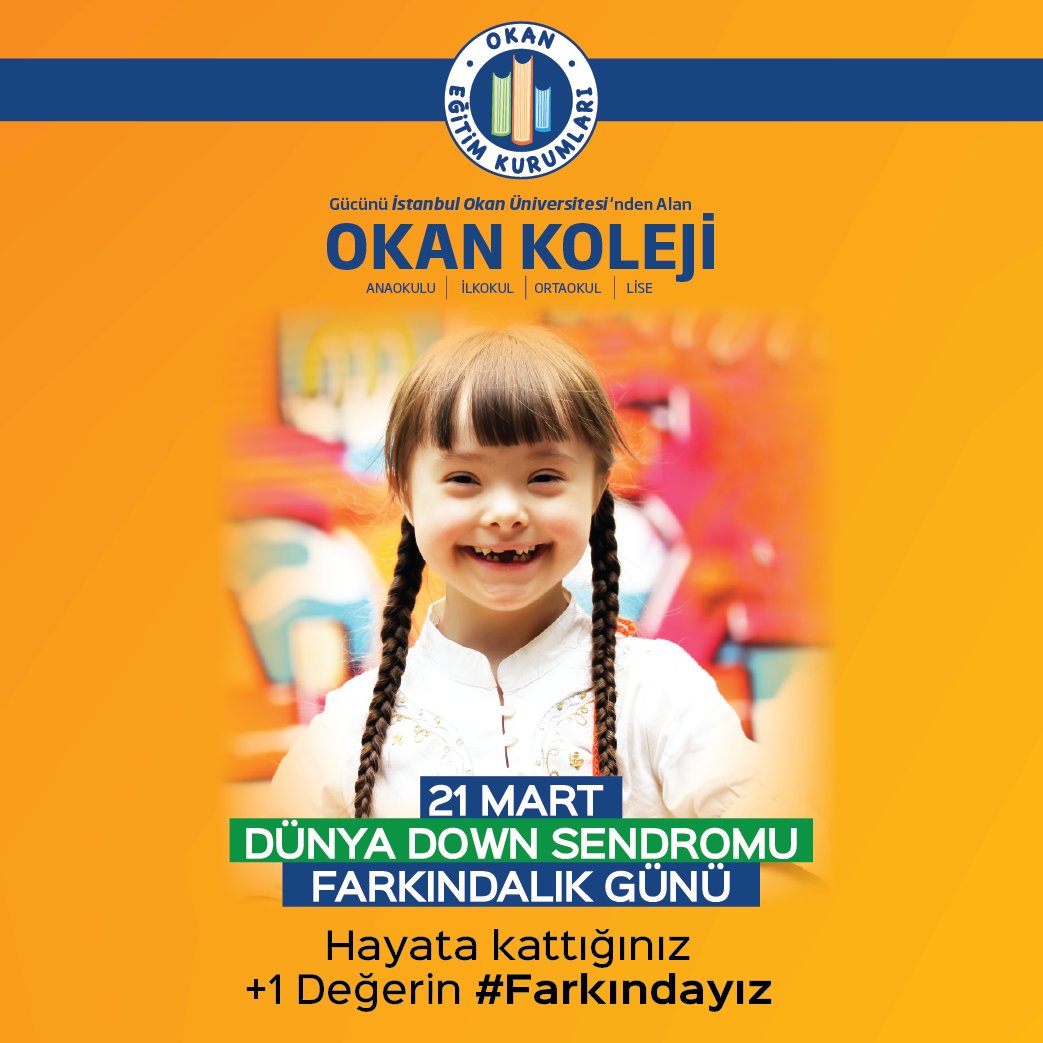 Down sendromu tedavi edilmesi gereken bir hastalık değil, genetik bir farklılıktır. Hayata +1 değer katan dostlarımızın yanındayız. #downsendromufarkındalıkgünü #21martdünyadownsendromufarkındalıkgünü