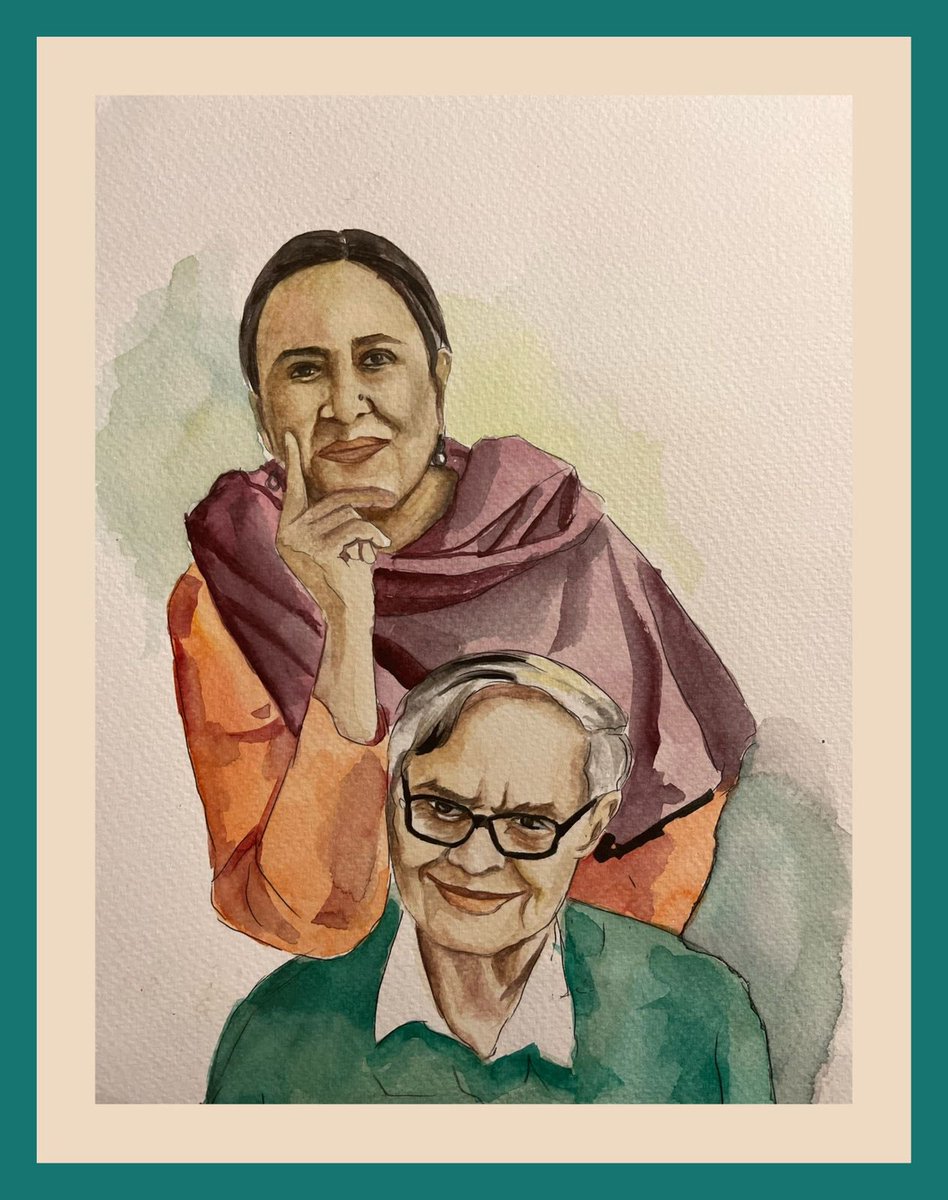 BDUTT's tweet photo. The most moving gift I have received this year is this digitised impression of my father with me- in April it will be one year since we lost him to Covid - that @GautamConnectin magically converted into a giant portrait . So overwhelmed, unable to stop weeping. Thank you 💜 https://t.co/m0dBlUMDVg