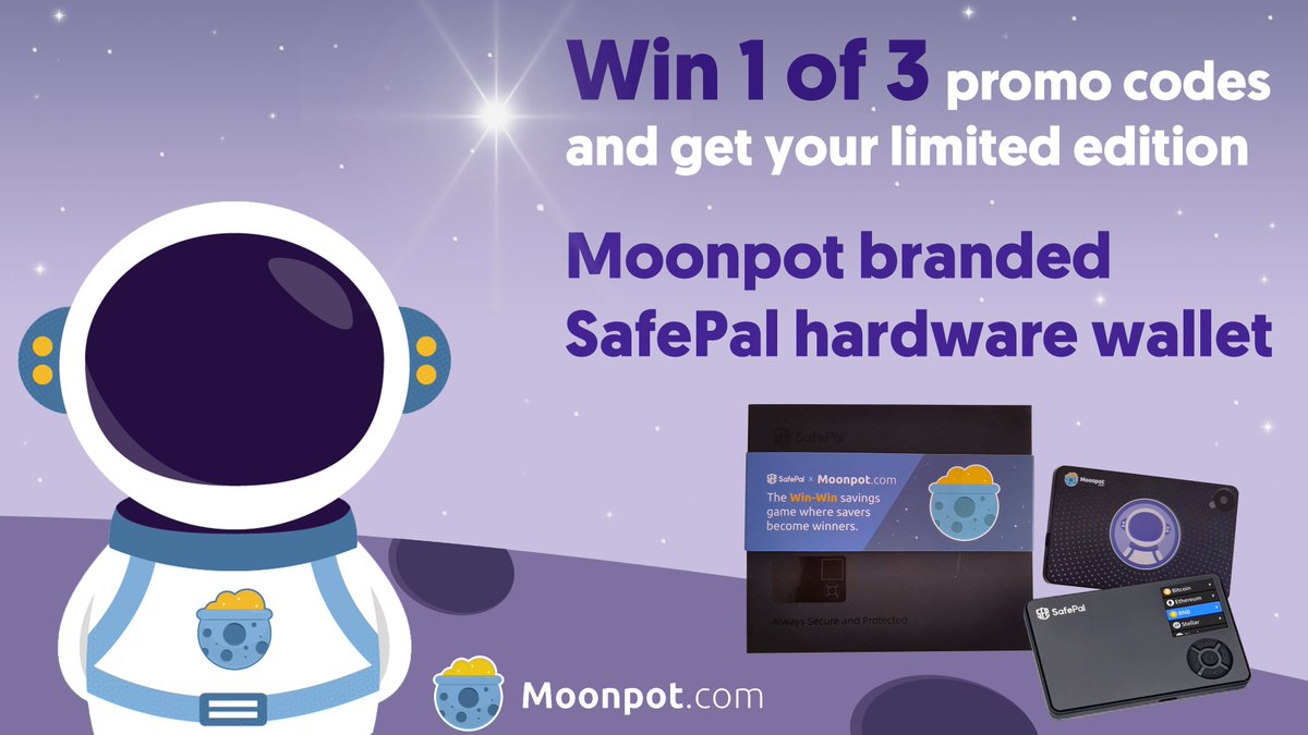 AdVerteisa's tweet photo. So let's do it again. Which cadets want a @safepal hardware wallet in @moonpotdotcom style for their journey on @ziggyverse.
I'm giving away 3 promo codes for limited edition wallets. 

RT + Follow 
@AdVerteisa
@moonpotdotcom
@moonpotziggy
@ziggyverse

Tag 3 friends in comments https://t.co/8qDZ527tRW