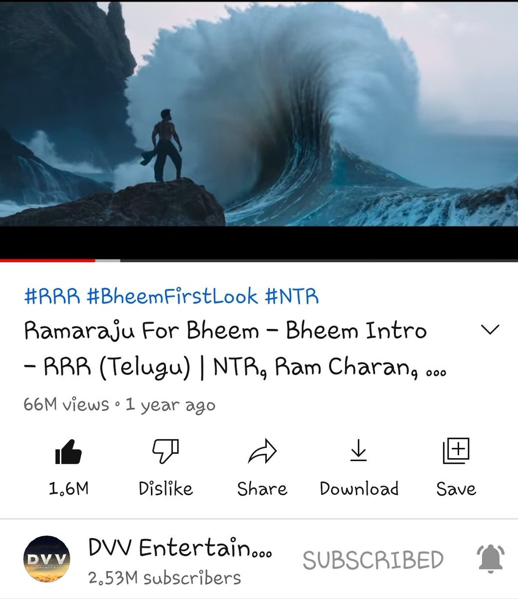 young_tiger9999's tweet photo. #BheemTeaser Hits 1.6 M + Likes With 66.5 Million + Views On You Tube Telugu Version..๐ฅ
Jai NTR @tarak9999 #KomaramBheemNTR
๐ : https://t.co/DSzzKT2hzp https://t.co/tMwNzdfBVx