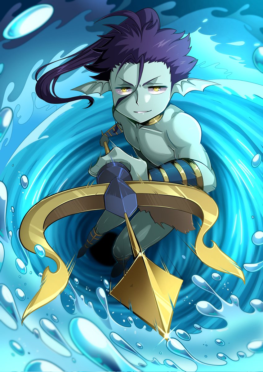 Spookypandagirl's tweet photo. Commission for the amazing @KevinDThelwell
Featuring #Poseiden from the anime #SleepyPrincess
Drawn on #CLIPSTUDIOPAINT
Loved working with you Kevin! https://t.co/PMVkYNtjWj