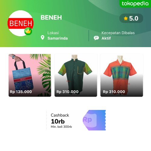 beneh_id's tweet photo. Semakin mudah belanja produk BENEH di Tokopedia. Cek aja, pasti ada yang kamu suka
https://t.co/EVzlCnVtjD https://t.co/dHl2EfojHB