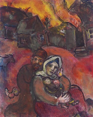 voetnoot's tweet photo. Marc Chagall, La famille Ukrainienne , ca. 1940–1943 https://t.co/5vyiBG1VAE
