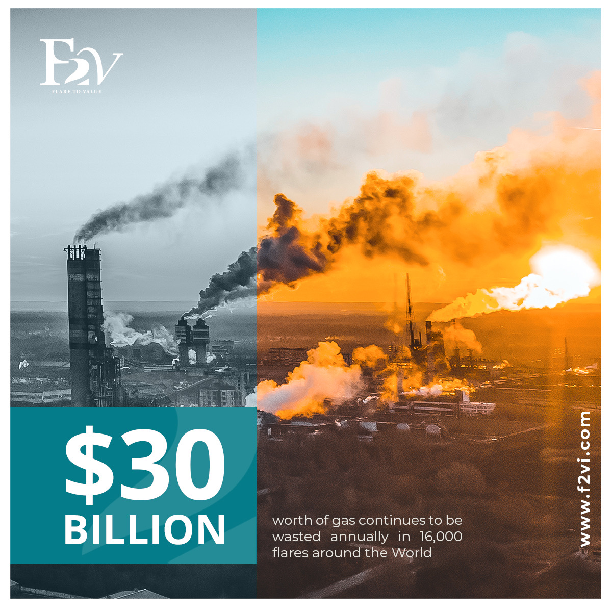 Flare2Value's tweet photo. Emitted #gas causes waste, environmental damage and contributes to #climate change. #F2V plans to make a difference in the right direction. https://t.co/btfwEWcJG3