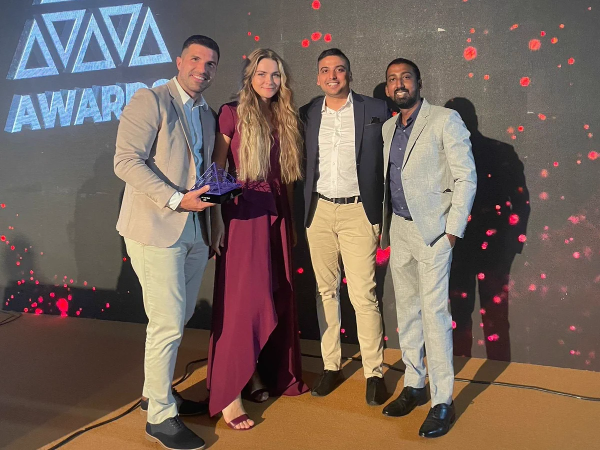 NewTribe Capital Fund Partners at the AIBC Summit receiving the Best VC of the year award.