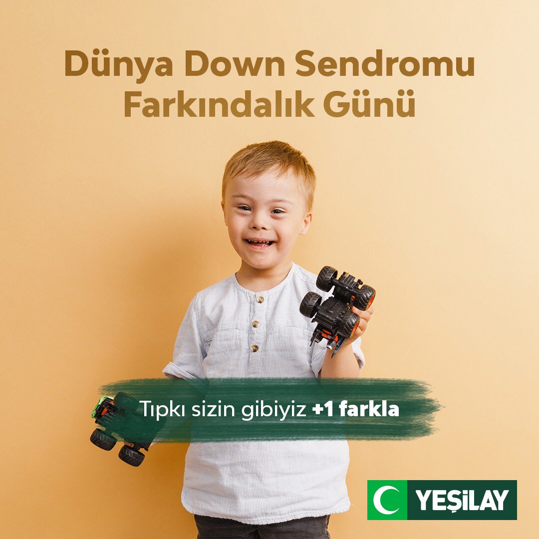 Artı bir farkla bu dünyayı güzelleştirenlerin farkındayız. 💚
21 Mart Dünya Down Sendromu Farkındalık Günü kutlu olsun... 

#Yeşilay #DownSendromuFarkındalıkGünü