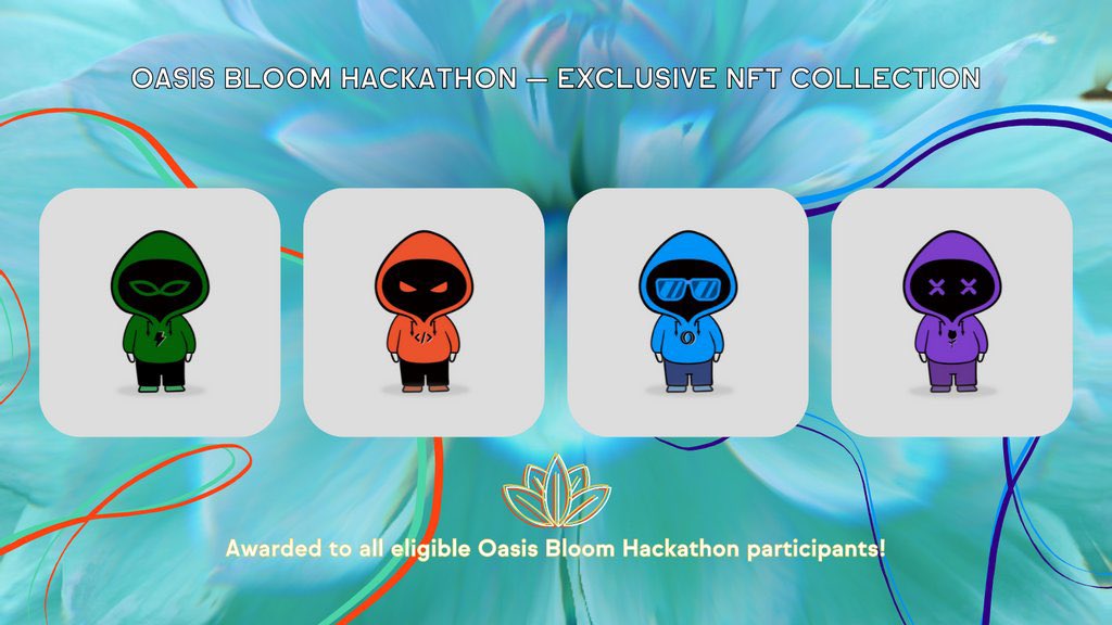 Oasis <a href="/OasisProtocol/">Oasis 🌹</a> <a href="/OasisLabs/">Oasis Labs</a> Bloom Hackathon的参与者将获得与<a href="/Auth3_Network/">Auth3 Network</a>的MetaMirror Gallery合作开发的独家 #NFT！ 📢

不要错过获得Oasis官方认可的第二个NFT收藏的机会！

立即申请→ oasisl.ink/35Qd7Qa