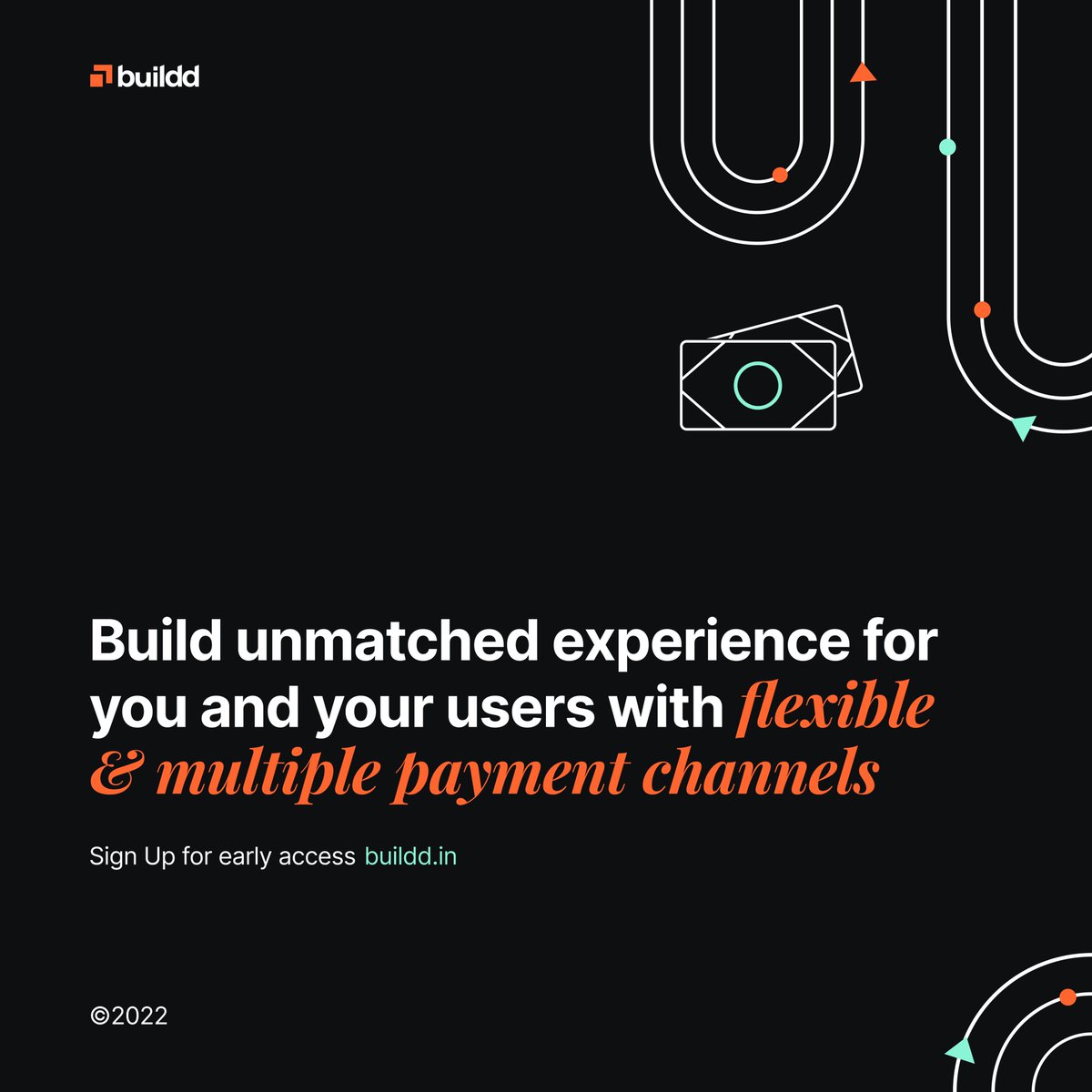 Nothing impresses users better than seamless and secure payment procedures. Buildd enables organizations to offer flexible and multiple payment methods.
Get your early access: buildd.in

#BuildWithBuildd #API #OpenBanking #FintechSaaS