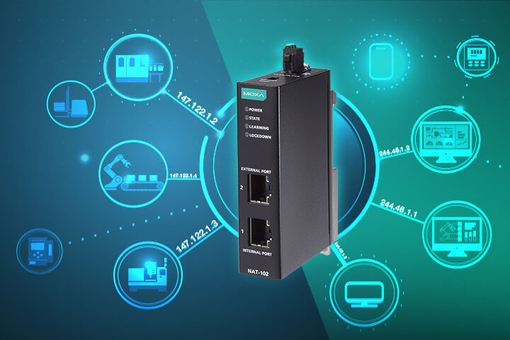 MA_Rugged's tweet image. Moxa&apos;s NAT-102 Series is a cost-effective solution for tackling #IPconfiguration challenges and #cybersecurity vulnerabilities when designing seamless connectivity in factories. Learn more: bit.ly/3g5XYf7 #SmartFactory