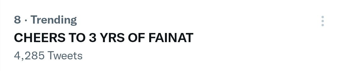 team07_fangirl's tweet photo. Alhamdulillah!!!! finally!!! Keep going guys

CHEERS TO 3 YRS OF FAINAT #Festivaloffainatians https://t.co/KyFSkHH7bK