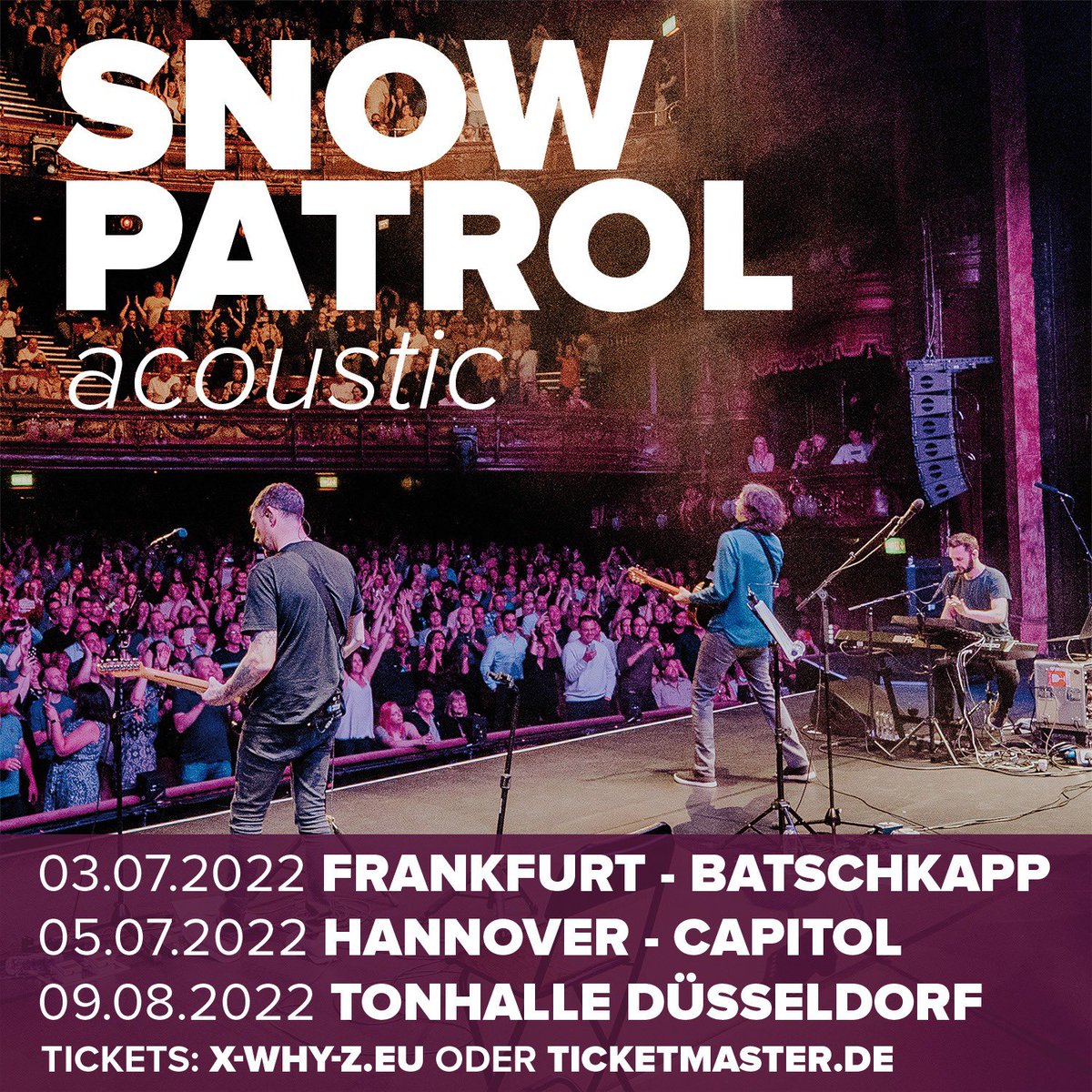 We are so excited to be heading to Germany for a few acoustic shows this summer. Tickets on sale this Friday, March 25th at 10am CET. Hope to see you there! SPx